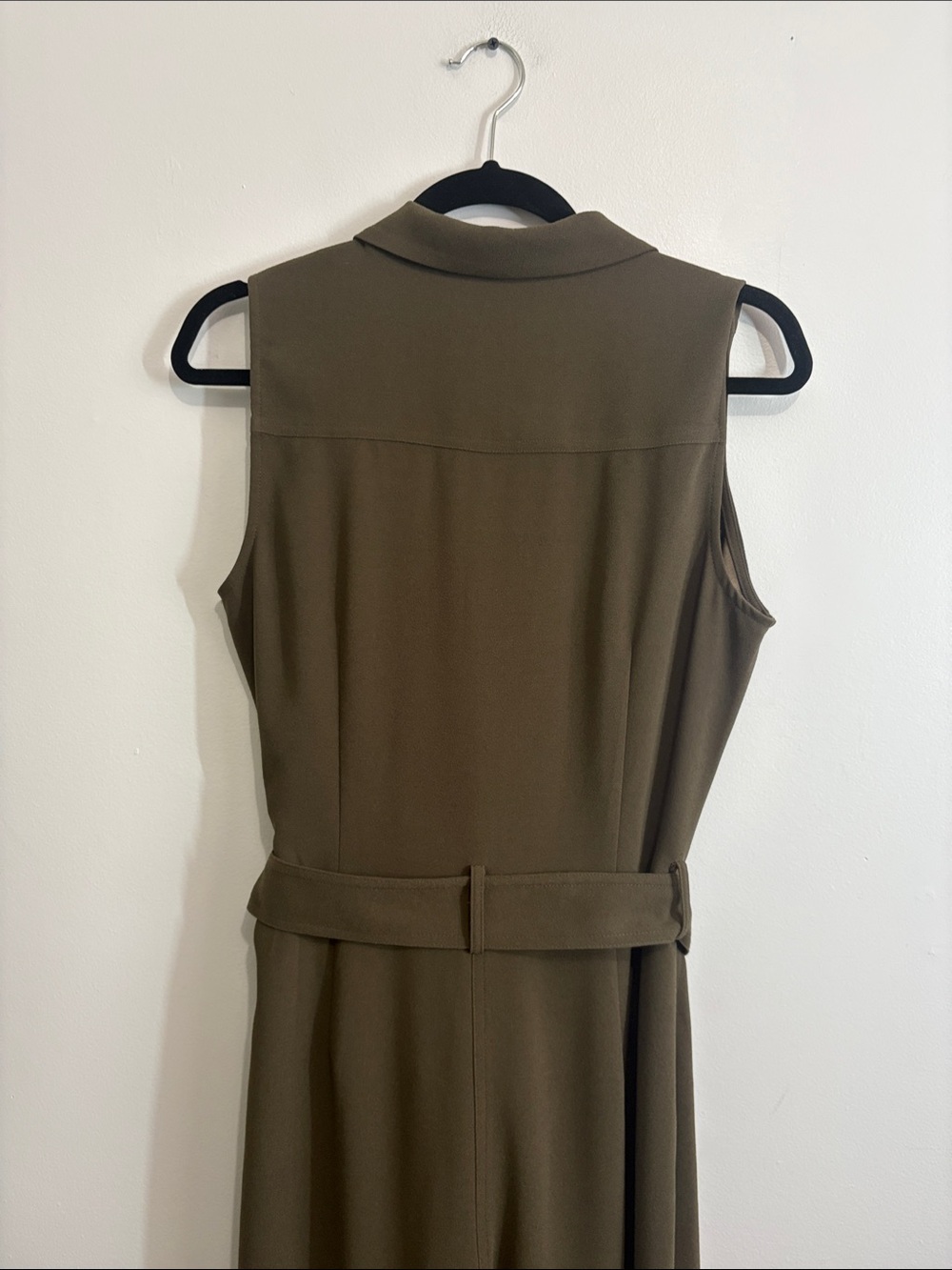 BNWT RW&CO. Olive Green Sleeveless Utility Jumpsuit with Belt size M - Picture 5 of 6